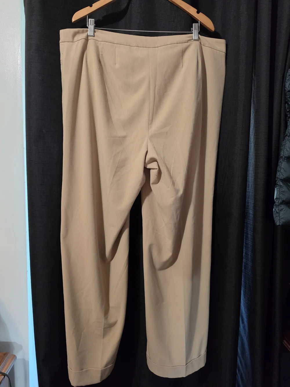 Lane Bryant Beige Straight-Leg Dress Trousers